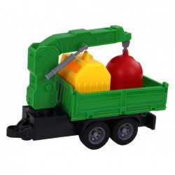 Garbage Truck With Crane Friction Drive Green 1:16