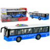 Battery Powered Bus Lights Sounds Friction Drive Blue 1:16