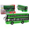 Battery Operated Double Decker Bus Lights Sounds Friction Drive Green