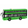 Battery Operated Double Decker Bus Lights Sounds Friction Drive Green