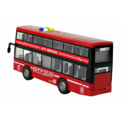 Battery Operated Double Decker Bus Lights Sounds Friction Drive Red