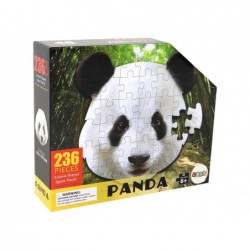Puzzle 236 Pieces Panda Head Shape Animals