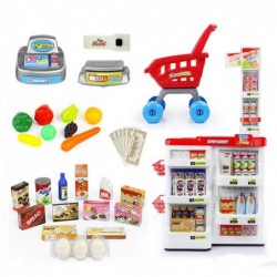 WOOPIE Luxury Supermarket with Trolley Scales Cash Register Scanner + accessories