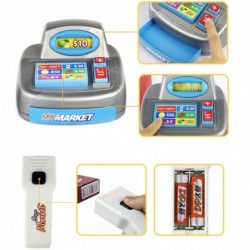 WOOPIE Luxury Supermarket with Trolley Scales Cash Register Scanner + accessories