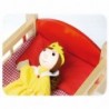 Деревянная кроватка для кукол ростом до 50 см с постельным бельем Viga.
