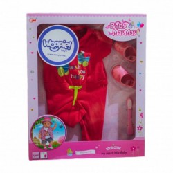 WOOPIE HAPPY Пижамная одежда розового цвета для кукол 43-46 см
