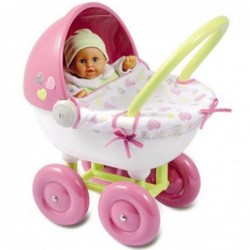 SMOBY Baby Nurse Colorful Deep Stroller for a doll with a plastic roof