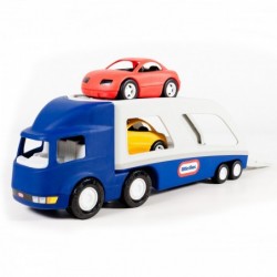 Little tikes Large tow truck semi-trailer for transporting cars + two passenger cars