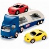 Little tikes Large tow truck semi-trailer for transporting cars + two passenger cars