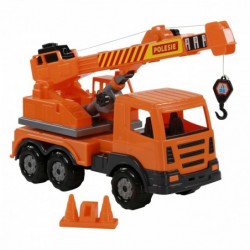 Construction Crane Car Truck 43cm + Cones