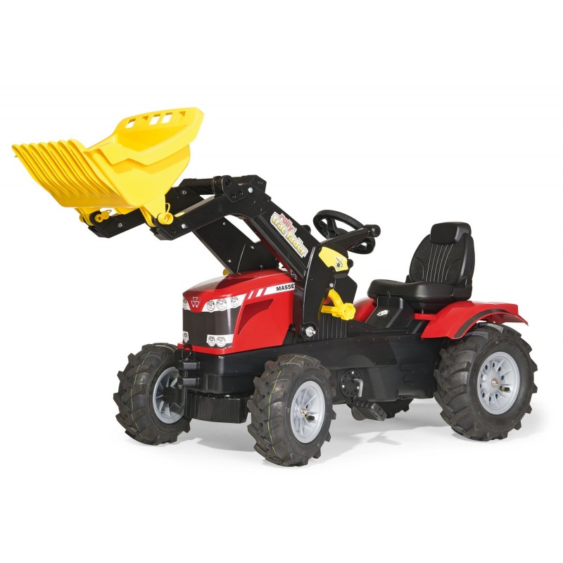 Rolly Toys rollyFarmtrac MASSEY FERGUSON Pedal tractor with bucket Inflatable wheels