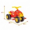 WOOPIE Quad Pedal Monster Ride On Quiet Wheels Red