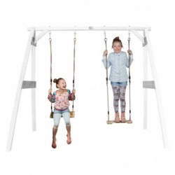 AXI Wooden Swing with Two Seats Gray Playground Set