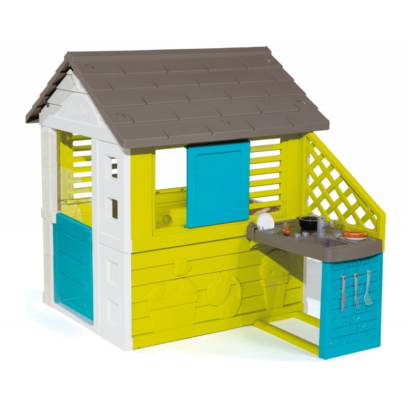 Smoby Pretty large garden house with kitchen, 17 pieces.