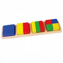 Wooden Puzzle Viga Mathematical Blocks Fractions 11 Elements