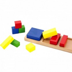 Wooden Puzzle Viga Mathematical Blocks Fractions 11 Elements