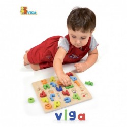 Educational Puzzle Wooden Alphabet Letters Jigsaw Viga Toys