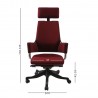 Task chair DELPHI dark red