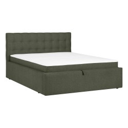 Continental bed LEENA 160x200cm, with mattress, green
