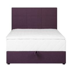 Continental bed LEVI 120x200cm, with mattress, dark pink