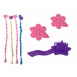 Princess Doll Purple Dress Set of Braids Extensions