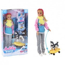 Anlily Doll with Husky Sled...