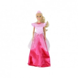 Children's Doll Anlily Princess Long Blonde Hair Tiara Pink Dress