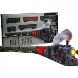 Rail King Train Set Smoke Realistic Toy Locomotive