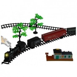 Rail King Train Set Smoke Realistic Toy Locomotive