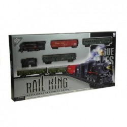 Rail King Train Set Smoke Realistic Toy Locomotive