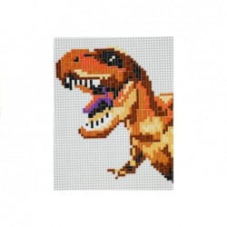 Sticky Mosaics Puzzle DIY Dinosaur Pattern Included