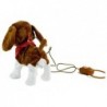 Interactive Dog On a Lead with Head-Scarf Moves Tail Sings