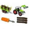 Assembly Tractor with Trailer for Wood Transport Screwdriver