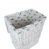 Laundry basket MAX-1, 45x33xH59cm, weave, color  white, with fabric