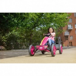 BERG Gokart Rally Pearl Pink Inflatable wheels 4-12 years old up to 60 kg