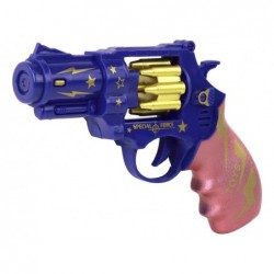 Blue and Pink Revolver Gun Weapon Sounds of Light