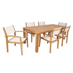Обеденный комплект BALI стол, 6 стульев