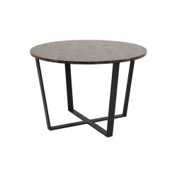 Dining table AMBLE D110xH75cm, brown marble