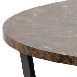 Dining table AMBLE D110xH75cm, brown marble