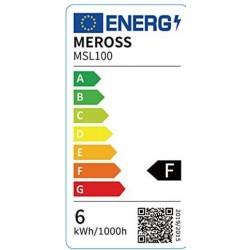 Smart Light Bulb MEROSS Power consumption 6 Watts 2700 K Beam angle 180 degrees MSL100HK(EU)