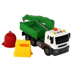 Garbage Truck With Crane Friction Drive Green 1:16