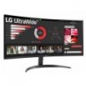 LCD Monitor LG 34WR50QC-B 34" Curved/21 : 9 Panel VA 3440x1440 21:9 100Hz Matte 5 ms Tilt Colour Black 34WR50QC-B