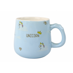 Unicorn Blue Pattern Mug, Spoon, Infuser