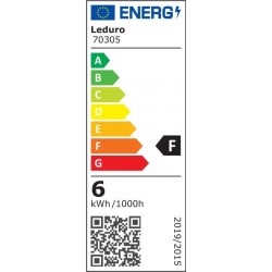 Light Bulb|LEDURO|Power consumption 6 Watts|Luminous flux 810 Lumen|3000 K|220-240V|Beam angle 360 degrees|70305