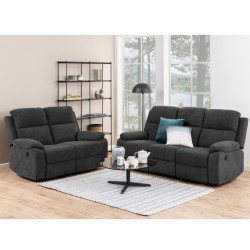 Sofa MORA 2-seater, recliner, dark grey