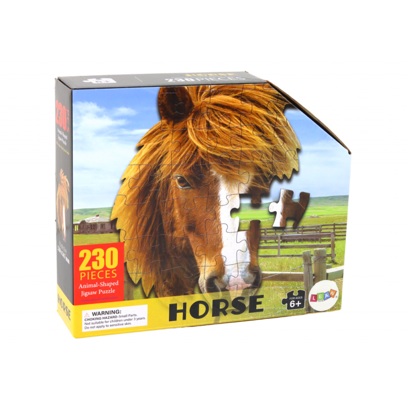 Puzzle 230 Pieces Horse Head Shape Animals