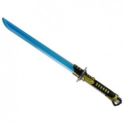 Glowing Blue Samurai Sword Battle Weapon