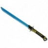 Glowing Blue Samurai Sword Battle Weapon