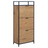 Shoe cabinet SEAFRORD 56x30xH129cm, black