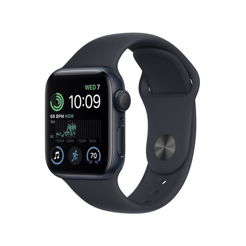 Apple Watch SE MNJT3EL/A Smart watches GPS (satellite) Retina LTPO OLED Touchscreen 40mm Waterproof Bluetooth Wi-Fi Midnight